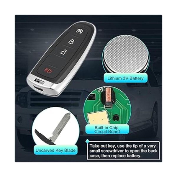 X AUTOHAUX 315MHz M3N5WY8609 Llavero remoto de entrada_4