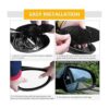 X AUTOHAUX Espejo retrovisor de coche con placa de_4