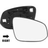X AUTOHAUX Espejo retrovisor derecho con placa trasera