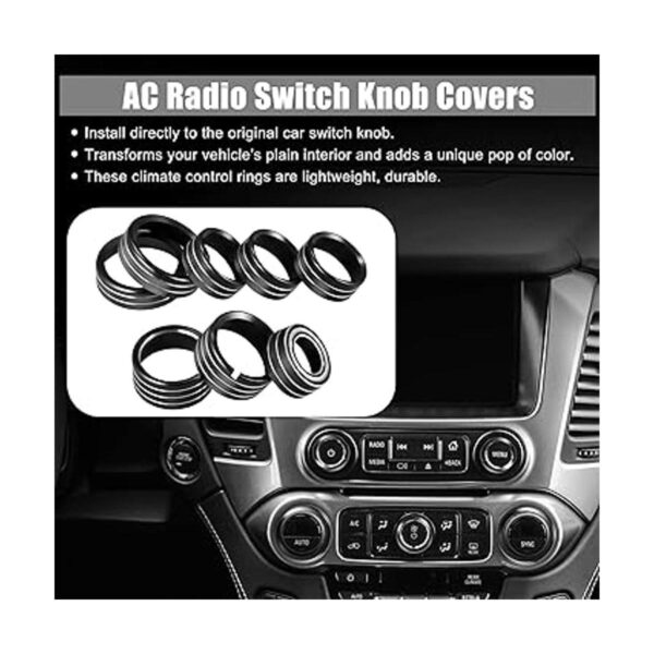 X AUTOHAUX 8 piezas de aleación de aluminio negro para_2