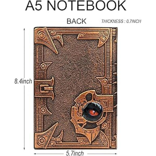 Cuaderno de escritura 3D Dragon DND diario vintage de_2