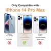 Wuwedo Funda transparente para iPhone 14 Pro Max con_2