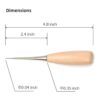 Wuta Acero Inoxidable Stitching punzonado Awl multiuse_3