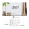 WulaWindy Reloj despertador digital gran pantalla LED de_6