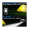 Linterna de camping de manivela con energía solar 3000_4