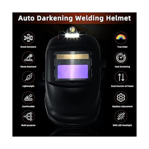 Casco de soldadura de color real con energía solar_3