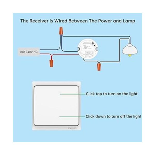 Linptech Kit de interruptor y receptor de luz inalámbrico_2