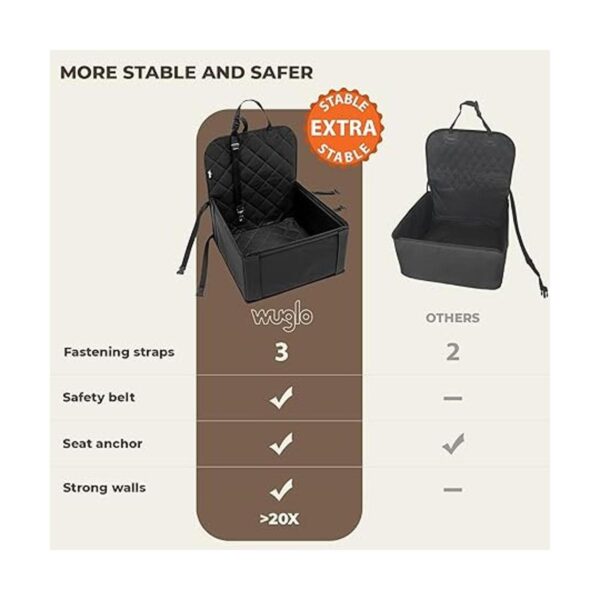 Asiento de coche extra estable para perro asiento de