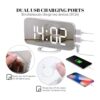WulaWindy Reloj despertador digital gran pantalla LED de_5