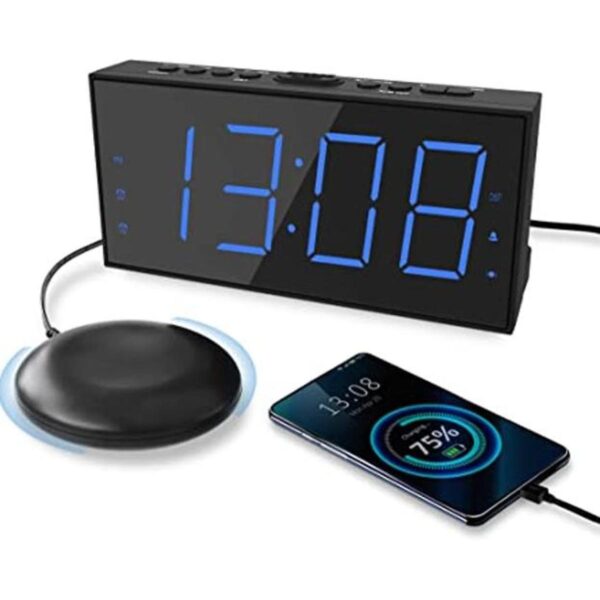 Reloj despertador súper ruidoso con agitador de cama_1