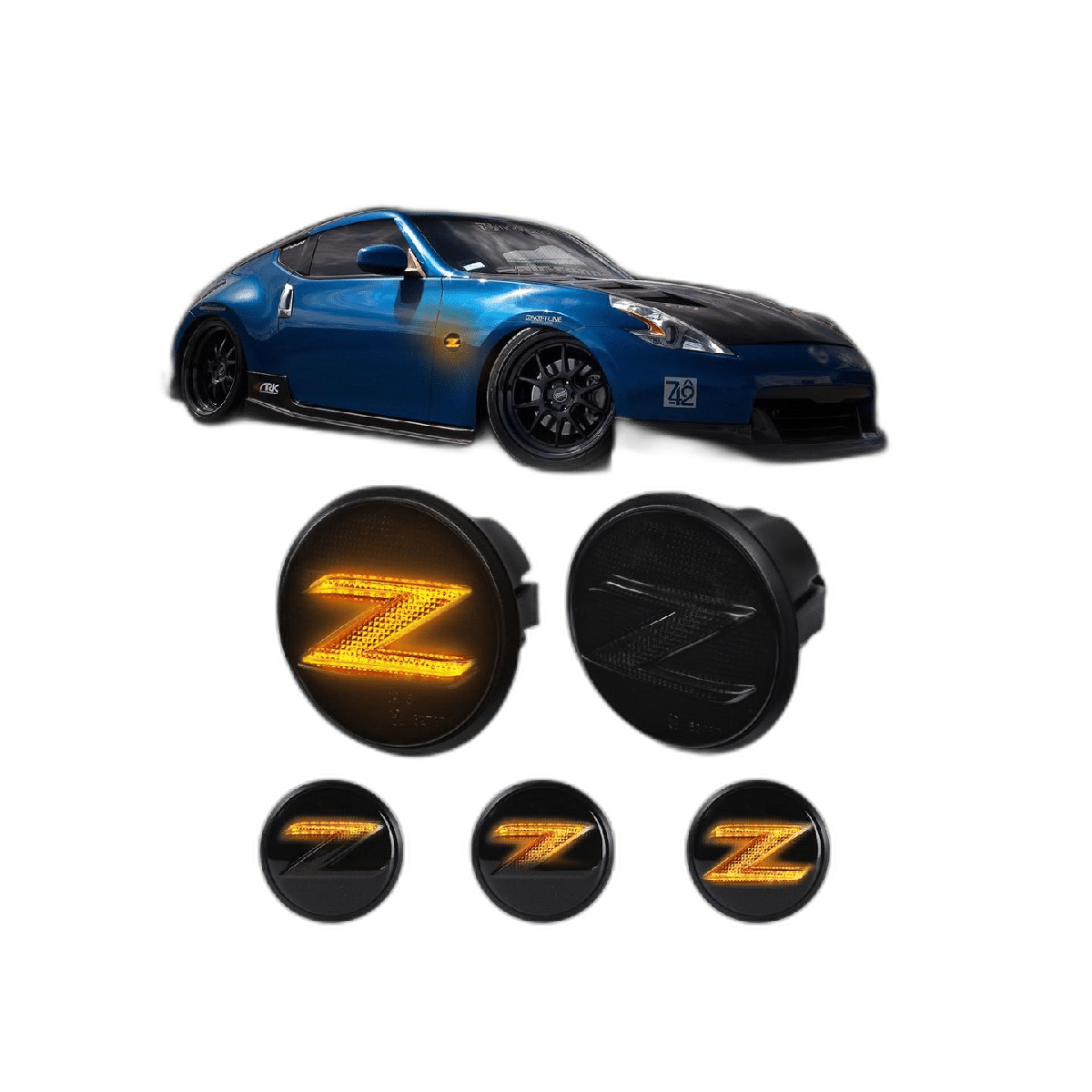 Wugod Led Sequential Side Marker Lights for Nissan 370z
