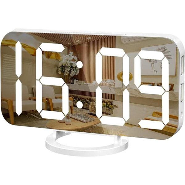 WulaWindy Reloj despertador digital gran pantalla LED de_1