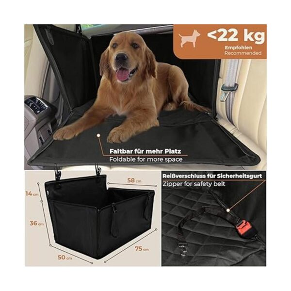 Wuglo Asiento de coche extra estable para perros Asiento