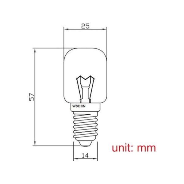 Paquete de 2 bombillas WSDCN E14 T25 de 25 W 120 V 125_2