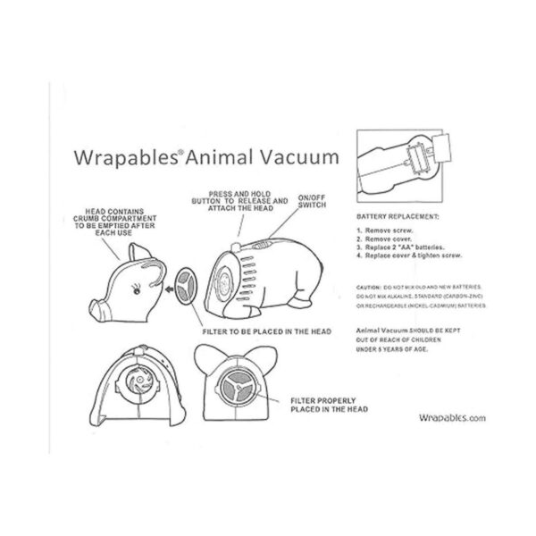 Wrapables Aspiradora de mesa pequeña con diseño de_3