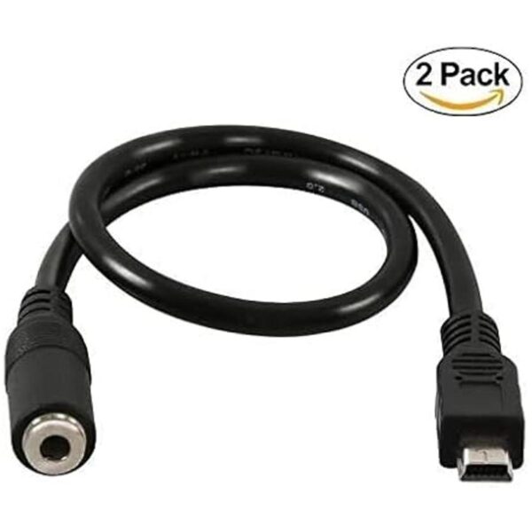 Qaoquda Cable de audio mini USB macho a hembra de 0.138