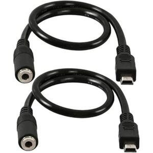 Qaoquda Cable de audio mini USB macho a hembra de 0.138