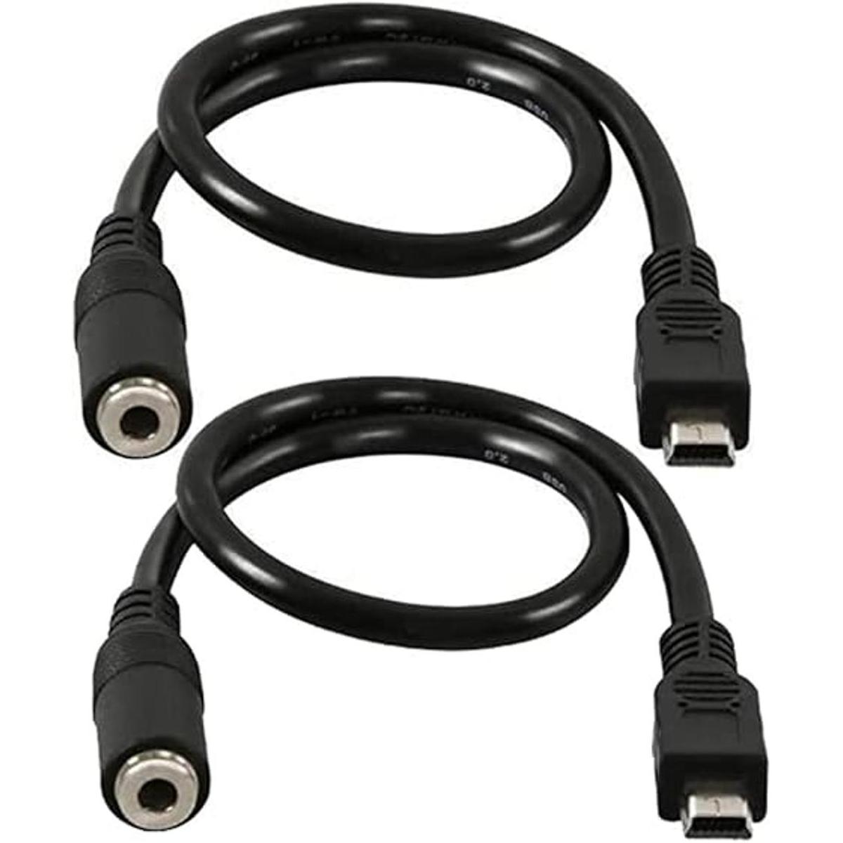 Qaoquda Cable de audio mini USB macho a hembra de 0.138