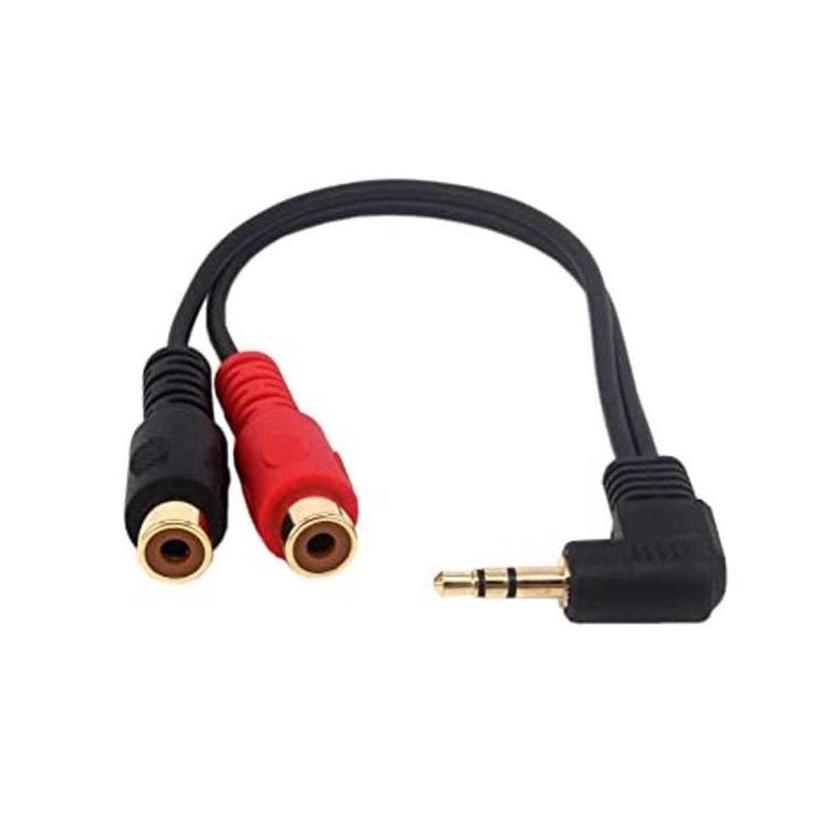 Qaoquda Cable adaptador de 0.138 in a 2RCAF chapado en