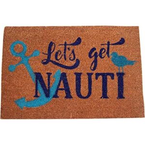 Lets Get Nauti con diseño de ancla para puerta fibra de_1
