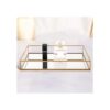 HighFree Bandeja decorativa dorada para espejo bandeja de
