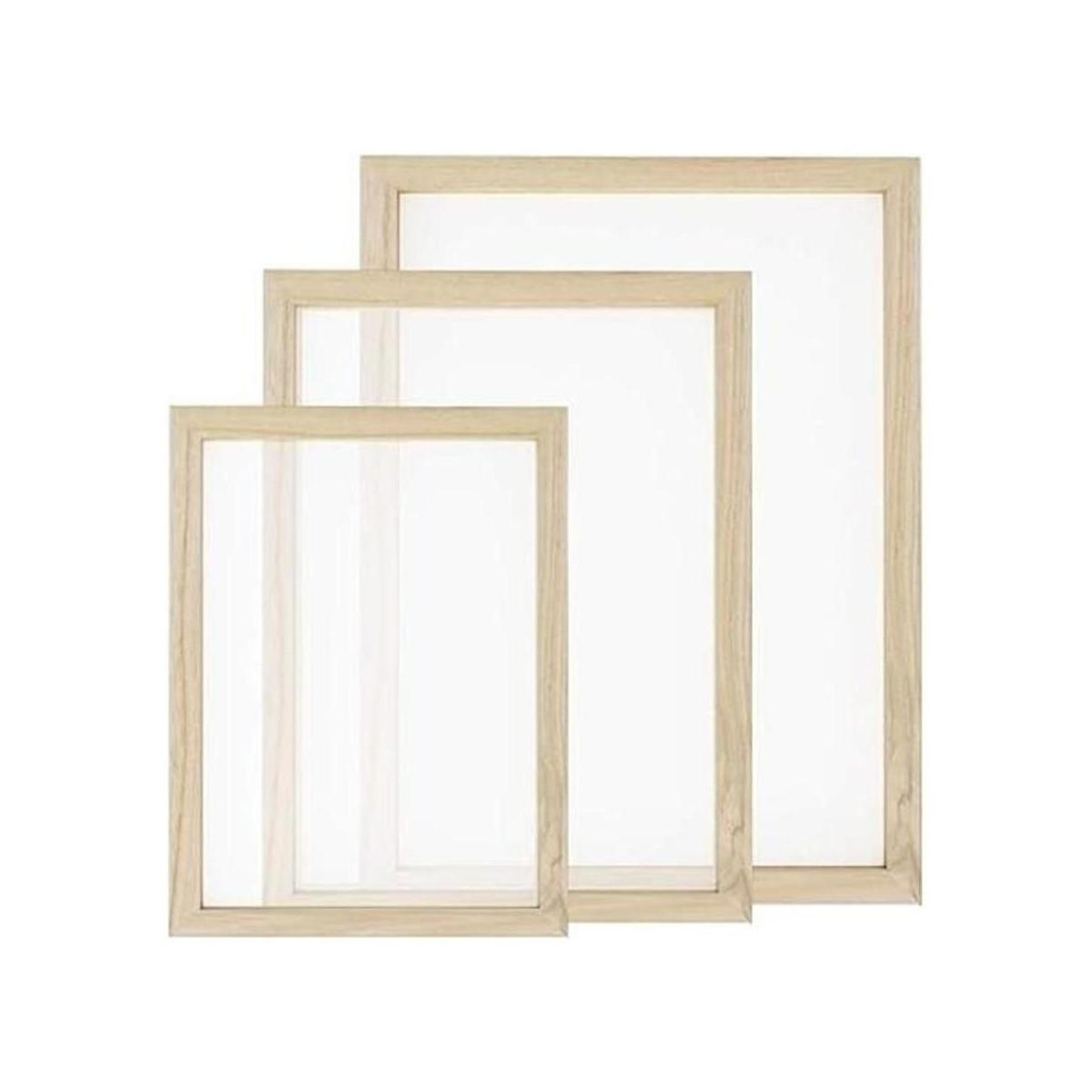 Worown Marco de madera de 3 tamaños para hacer papel de