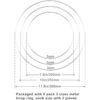 Worown 6 aros de metal plateado de 8 10 12 pulgadas para_2