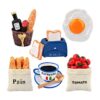 Worldity 6 imanes de alimentos para imanes de nevera
