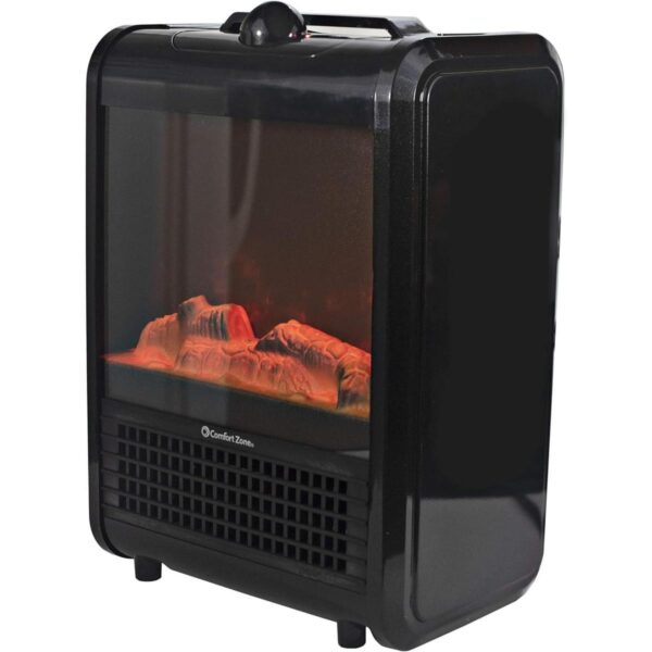 Comfort Zone CZFP1BK Mini calentador de chimenea de