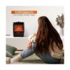 Comfort Zone CZFP1BK Mini calentador de chimenea de