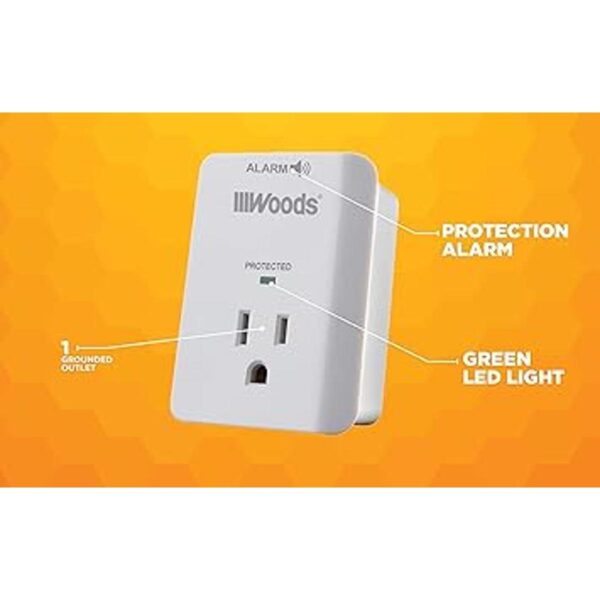 Woods 41008 Protector de sobretensiones de 3 clavijas_6