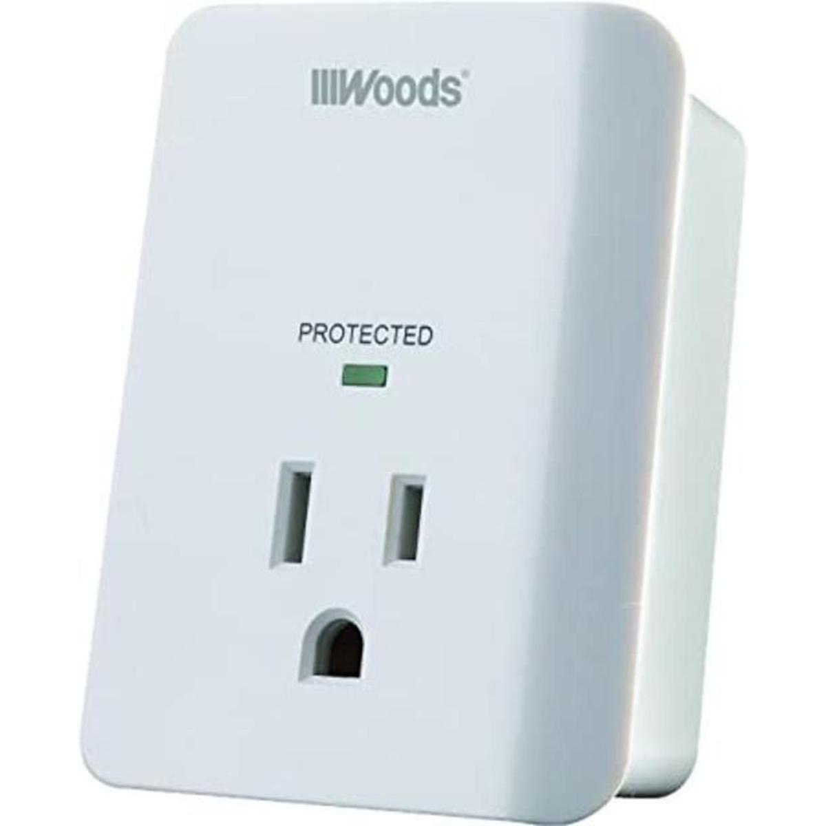 Woods 41008 Protector de sobretensiones de 3 clavijas