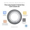 Lazy Susan Hardware 12 pulgadas 1000 libras. Capacidad