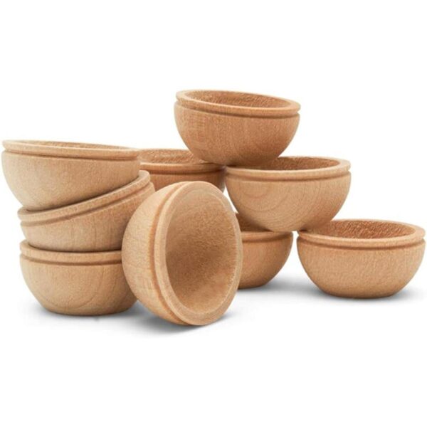 Woodpeckers Mini cuenco de madera sin acabar 34