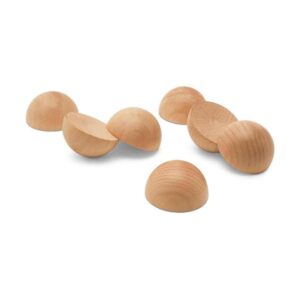 Woodpeckers Bolas de madera divididas de 2.0 in 6 medias