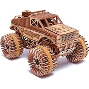Wood Trick Monster Pickup Car Rompecabezas de madera 3D_1