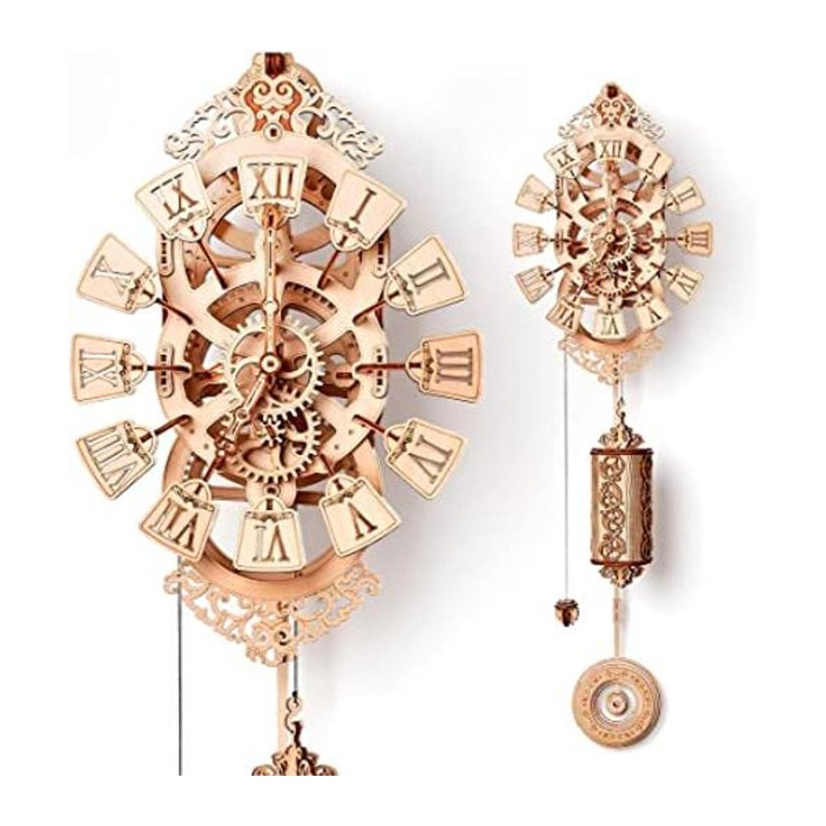 Reloj de pared con péndulo de madera para construir reloj