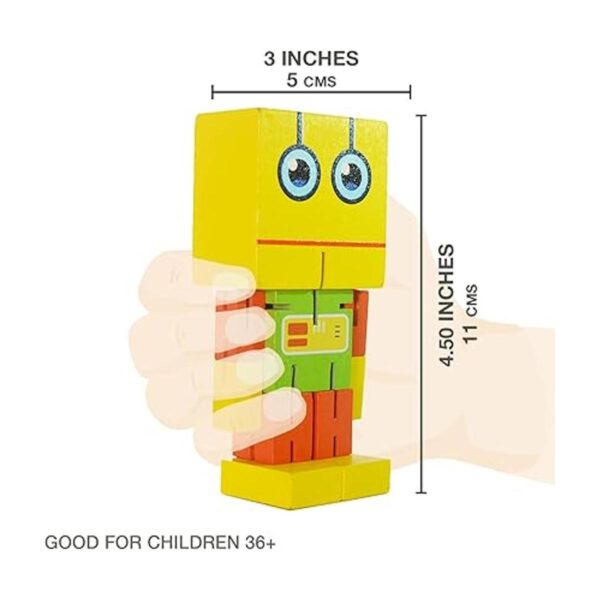Wood Robotics Juguete robot de madera cubo cubo cubo_3