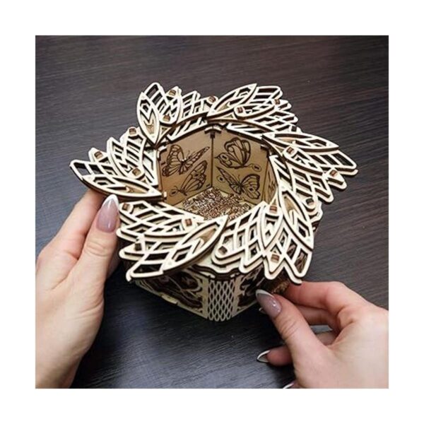 Wood Trick Mystery Flower Fr Elise Kit de caja de música_6