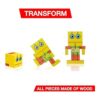 Wood Robotics Juguete robot de madera cubo cubo cubo_4