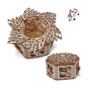 Wood Trick Mystery Flower Fr Elise Kit de caja de música_1