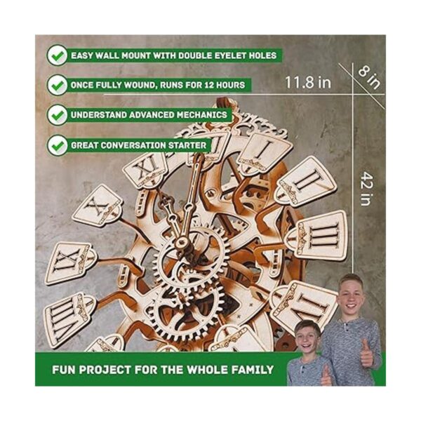 Reloj de pared con péndulo de madera para construir reloj_3