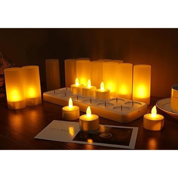 WoneNice Velas de té recargables no necesitan baterías