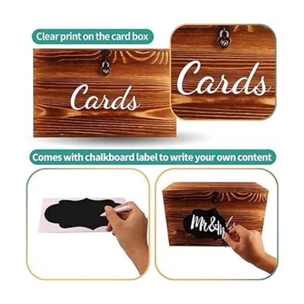 Wongblee Caja de tarjetas de boda caja de tarjetas de_5