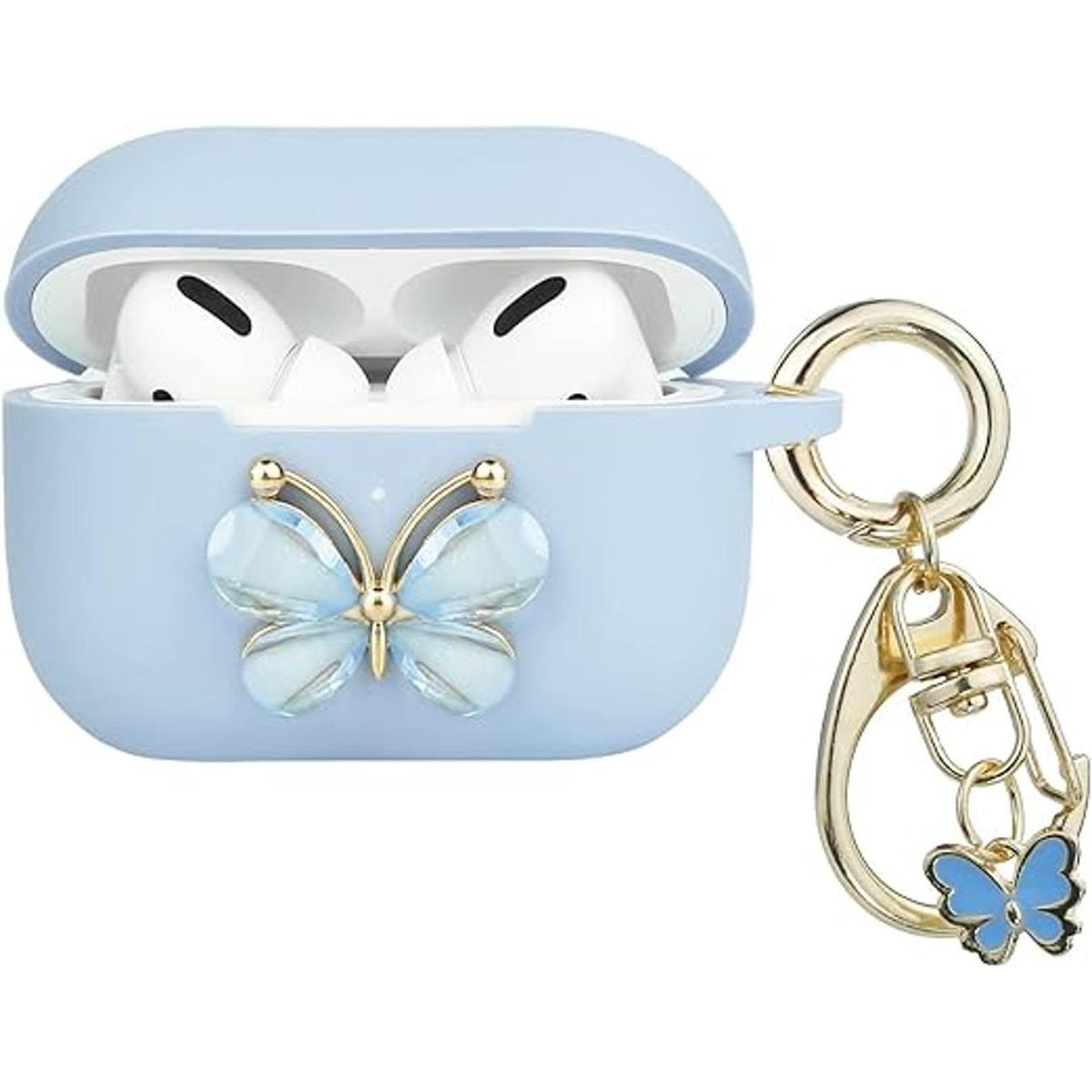 Wonhibo Funda para Airpods Pro con diseño de mariposa para
