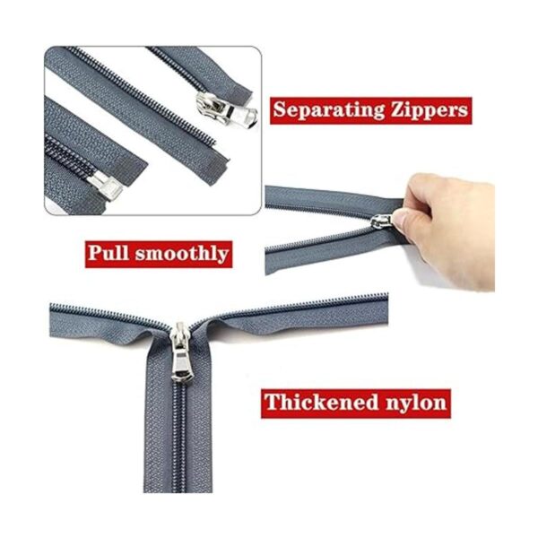 13 cremalleras separables de nailon de 15.7 in para_3