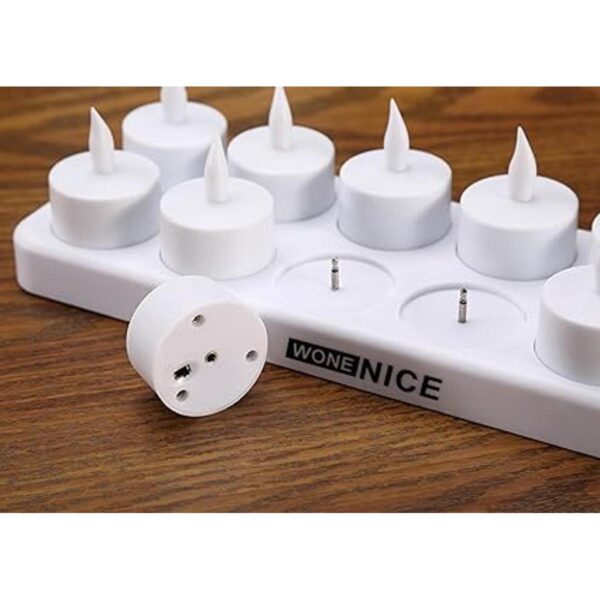 WoneNice Velas de té recargables no necesitan baterías
