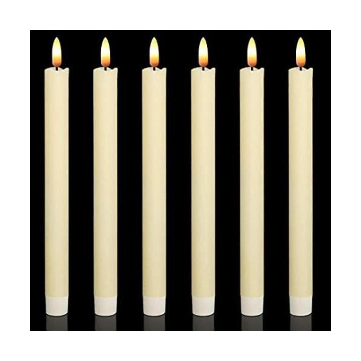 Wondise Velas cónicas sin llama con temporizador velas