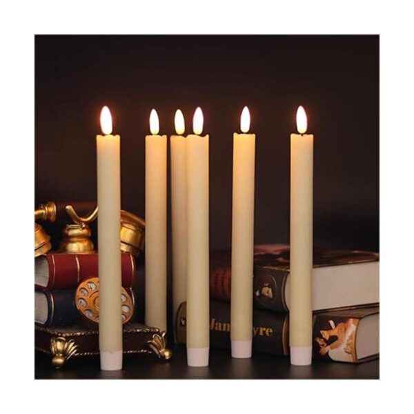 Wondise Velas cónicas sin llama con temporizador velas_4