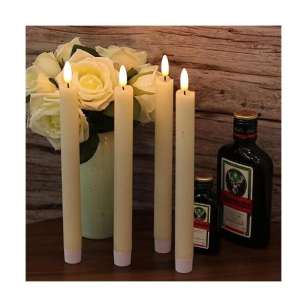 Wondise Velas cónicas sin llama con temporizador velas_3